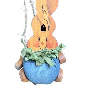 Wooden Bunny Ornament The Berry Buns Designed by Sandra Malone Licensed by DCC